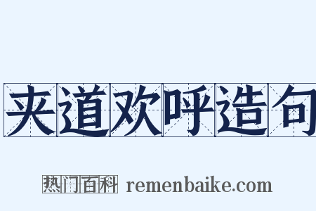 夹道欢呼造句是什么意思的图片